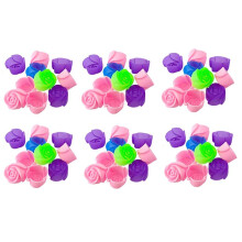 60 Stuecke Kuchen Backform Schokolade Gelee Maker Mold Silikon Rose Muffin Cookie Tasse (Gelegentliche Farben)