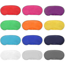 12-Pack Multicolor Blindfold Set - Soft Eye Mask with Elastic Bands for Women, Men, Kids MSPHX