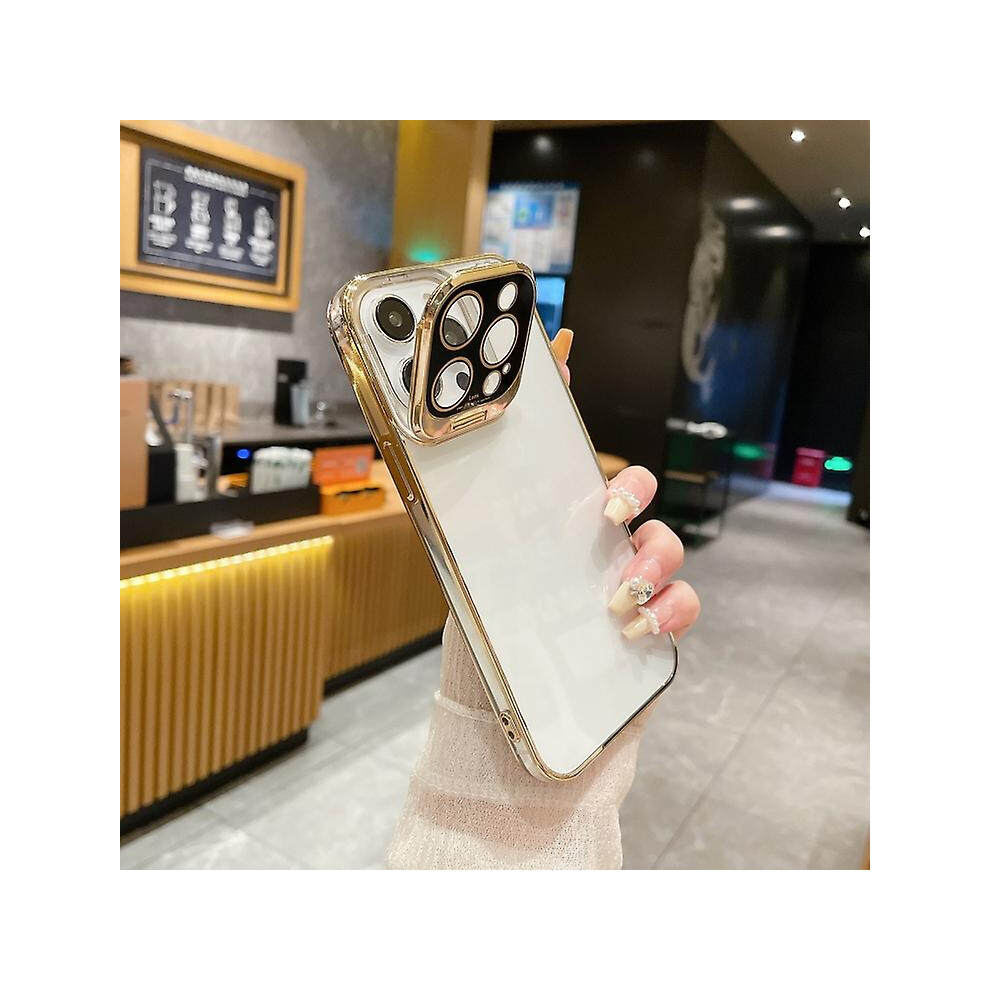 Compatible Iphone 15 Pro Electroplated Lens Protectoin Holder Tpu Phone Case: Gold 337224219124