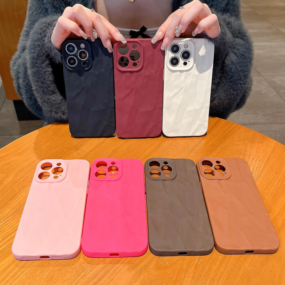 Compatible Iphone 14 Frosted Wrinkles Texture Tpu Phone Case:rose Red 3557559195765