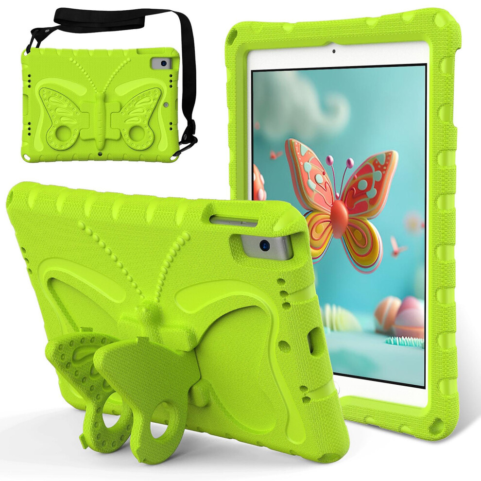Compatible Ipad 10.2 2021 / 2020 / 2019 Butterfly Bracket Eva Shockproof Tablet Case:grass Green 4908972320187