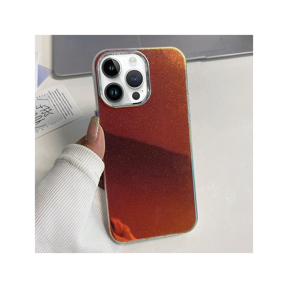 Compatible Iphone 13 Electroplated Frame Imd Glitter Powder Phone Case: Red 4908972320125