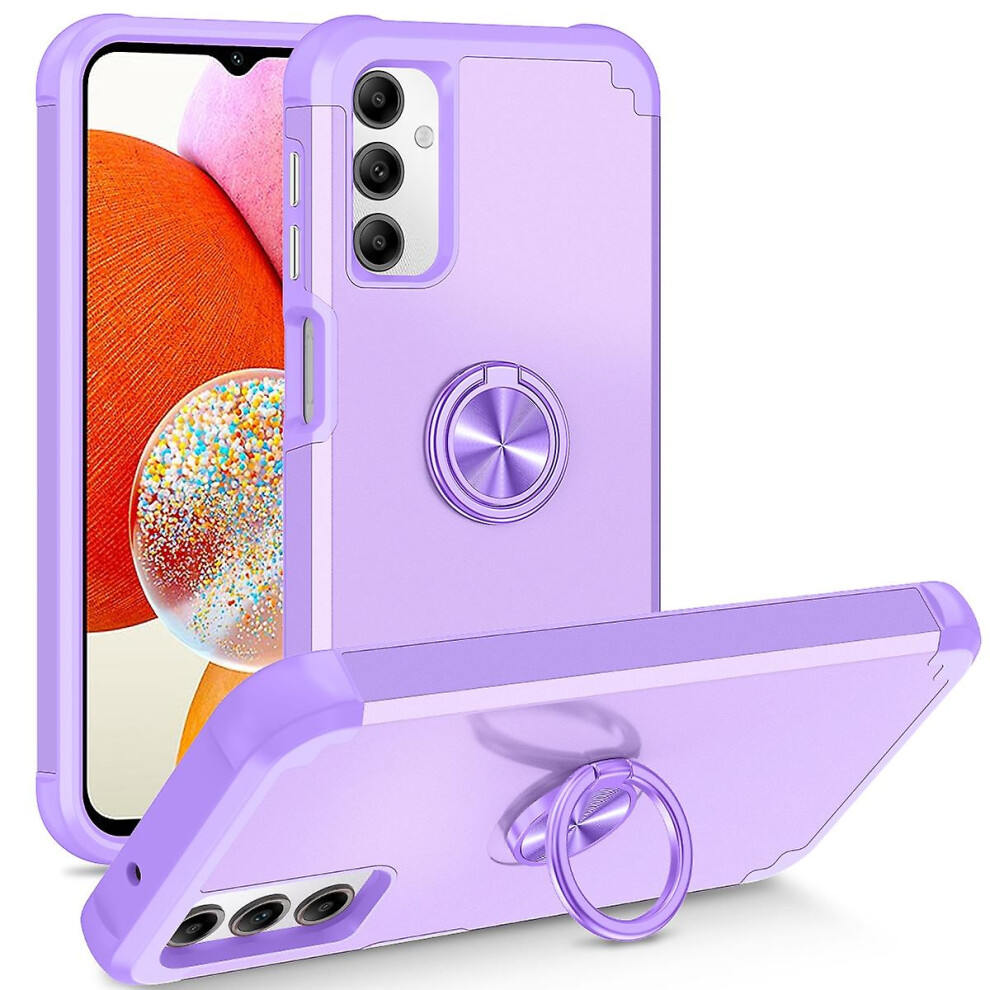 Compatible Samsung Galaxy A14 5G Rotating Ring Holder Magnetic Phone Case:light Purple 8303483114083