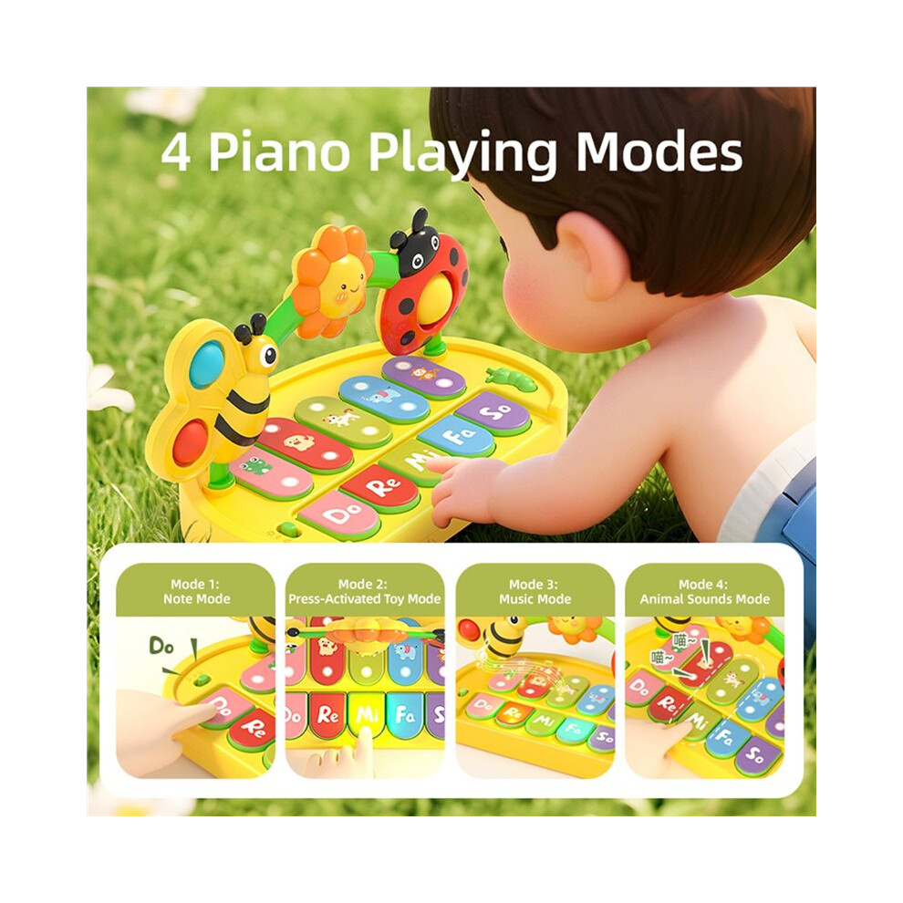 Baby Colorful Insect Musical Instrument - Baby Early Education Electronic Piano Toy For Boys And Girls No Battery Saudism