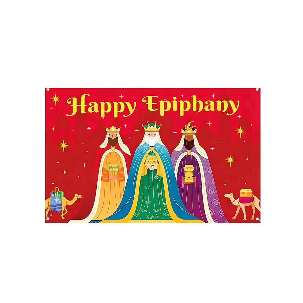 Three Kings Day Backdrop 6X5ft Festive Decoration Photo Booth Festive Backdrop For Party Hosts Photographers Church 4711456616832
