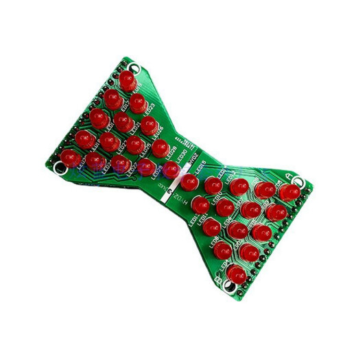 2X 30 LEDs Electronic  LED DIY Kit Double Layer PCB Board Components Soldering Practice Suite Red LED Red Light 2