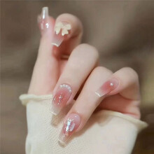 Press Nails, Wearable Nail Tips with Diamond Butterfly Heart High-End Nail Art Wearable Nail Tips Z023