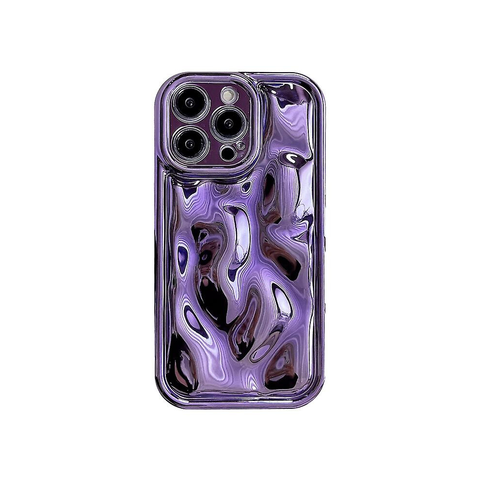 Compatible Iphone 13 Electroplating Meteorite Texture Tpu Phone Case: Purple 8361958283238