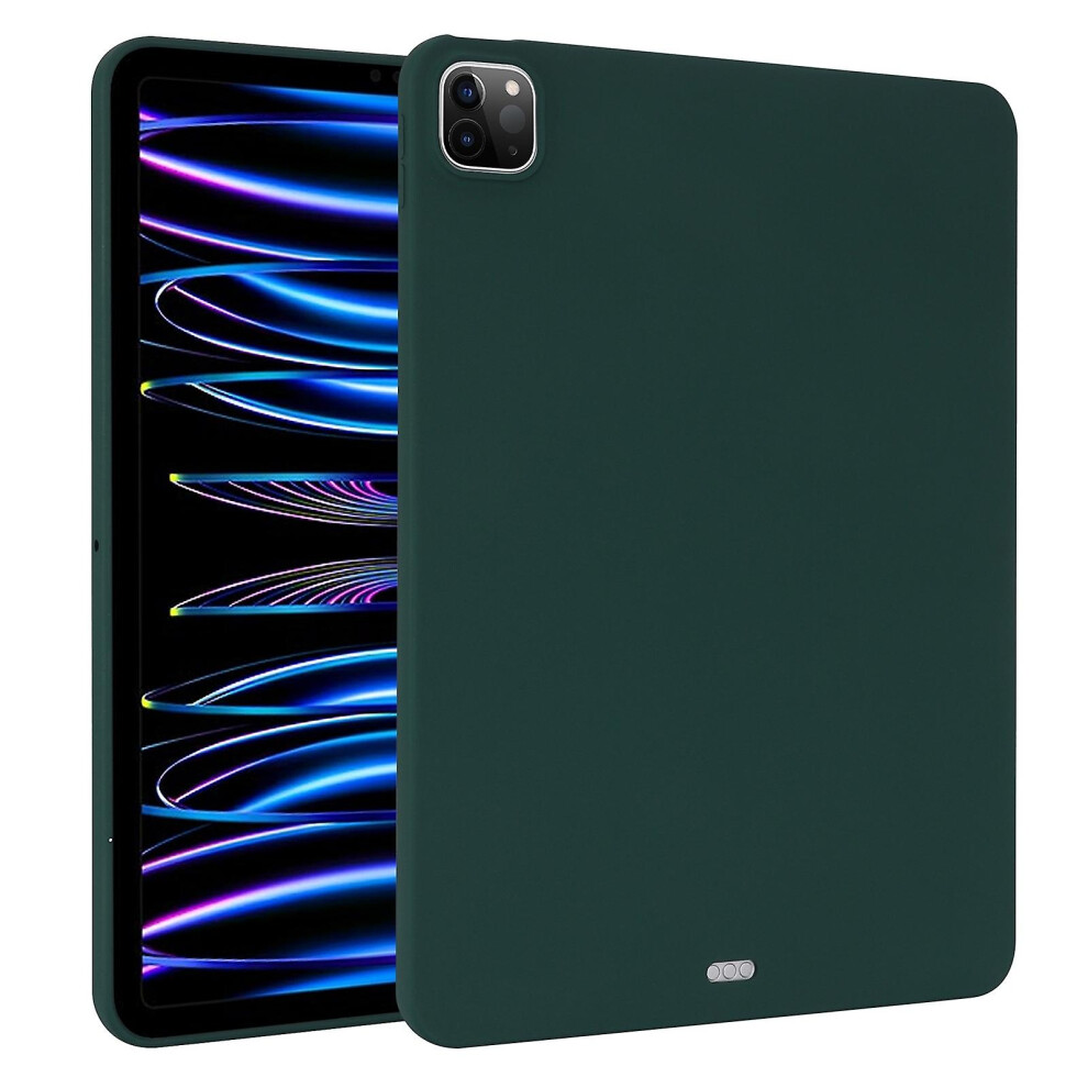 Compatible Ipad Pro 12.9 2018/2020/2021/2022 Oil Spray Skin-Friendly Tpu Tablet Case:deep Green 7682067333319