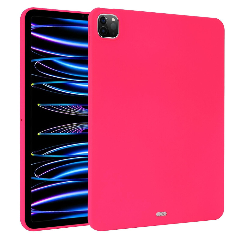 Compatible Ipad Pro 12.9 2018/2020/2021/2022 Oil Spray Skin-Friendly Tpu Tablet Case:rose Red 7682067333371