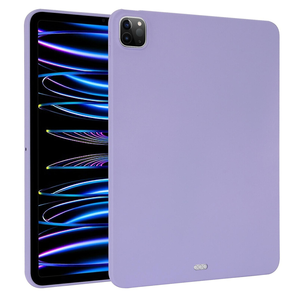Compatible Ipad Pro 12.9 2018/2020/2021/2022 Oil Spray Skin-Friendly Tpu Tablet Case: Purple 7682067333364