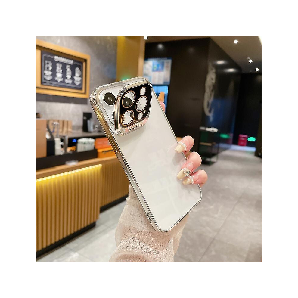 Compatible Iphone 11 Electroplated Lens Protectoin Holder Tpu Phone Case: Silver 5484829341226