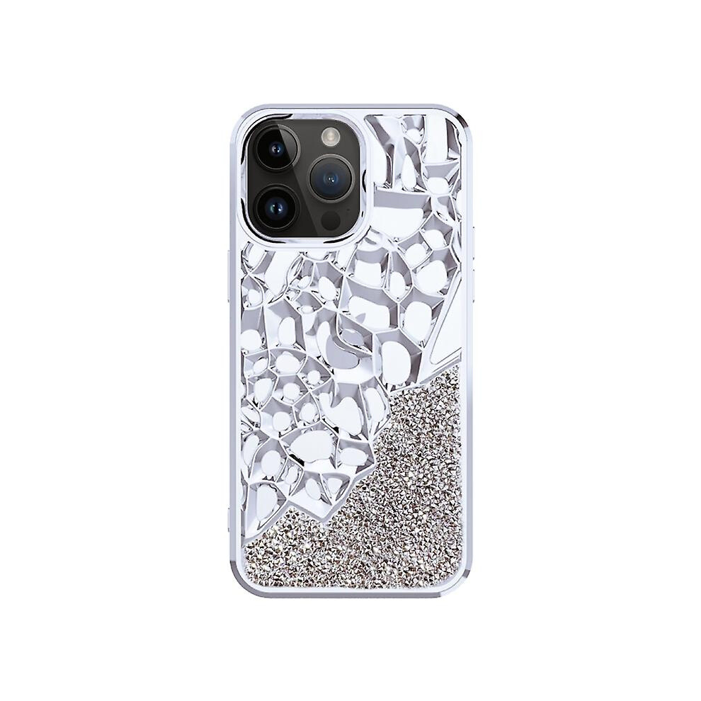 Compatible Iphone 11 Diamond Style Hollow Heat Dissipation Electroplated Tpu Phone Case: Silver 3403292163403