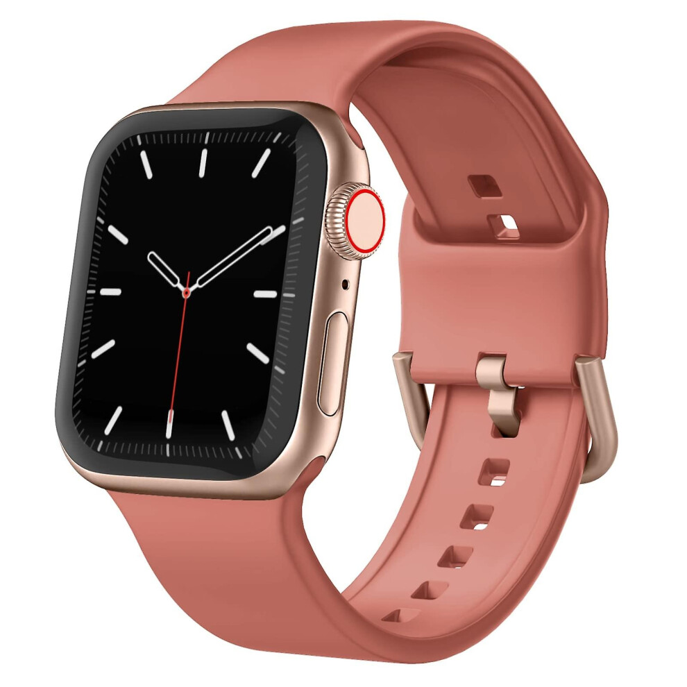 Compatible Apple Watch 5 44Mm Pin Buckle Silicone Watch Band: Coral 5447759129432
