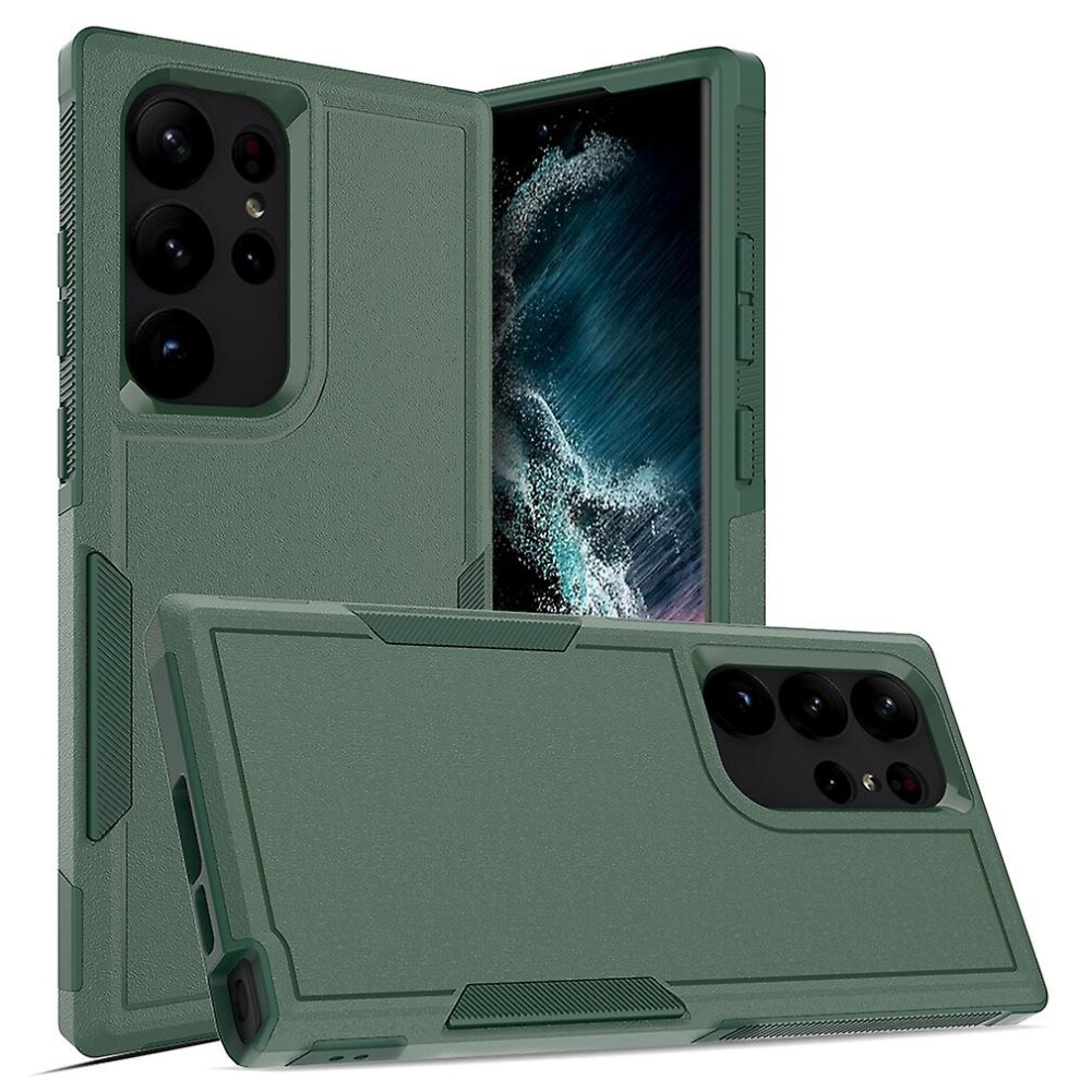 Compatible Samsung Galaxy S23 Ultra 5G 2 In 1 Pc + Tpu Phone Case:dark Green 8184164356288