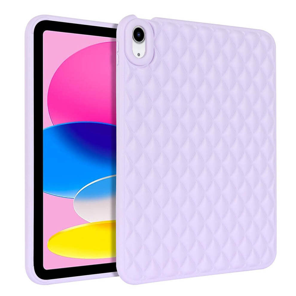Compatible Ipad Air 5 10.9 / Air 4 Rhombic Tpu Tablet Case: Purple 4951152351426