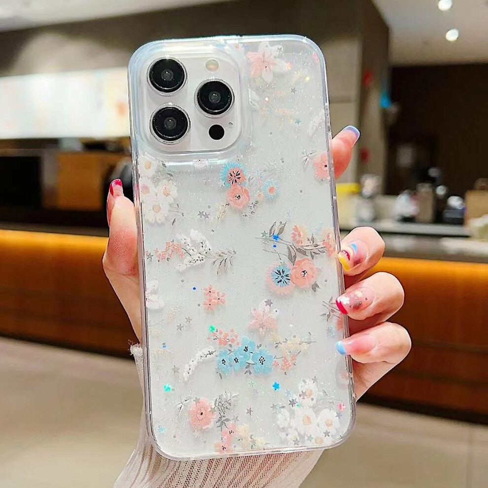 Compatible Iphone 13 Pro Max Fresh Small Floral Phone Case Drop Glue Protective Cover:beautiful Bouquet Light 3765813204638