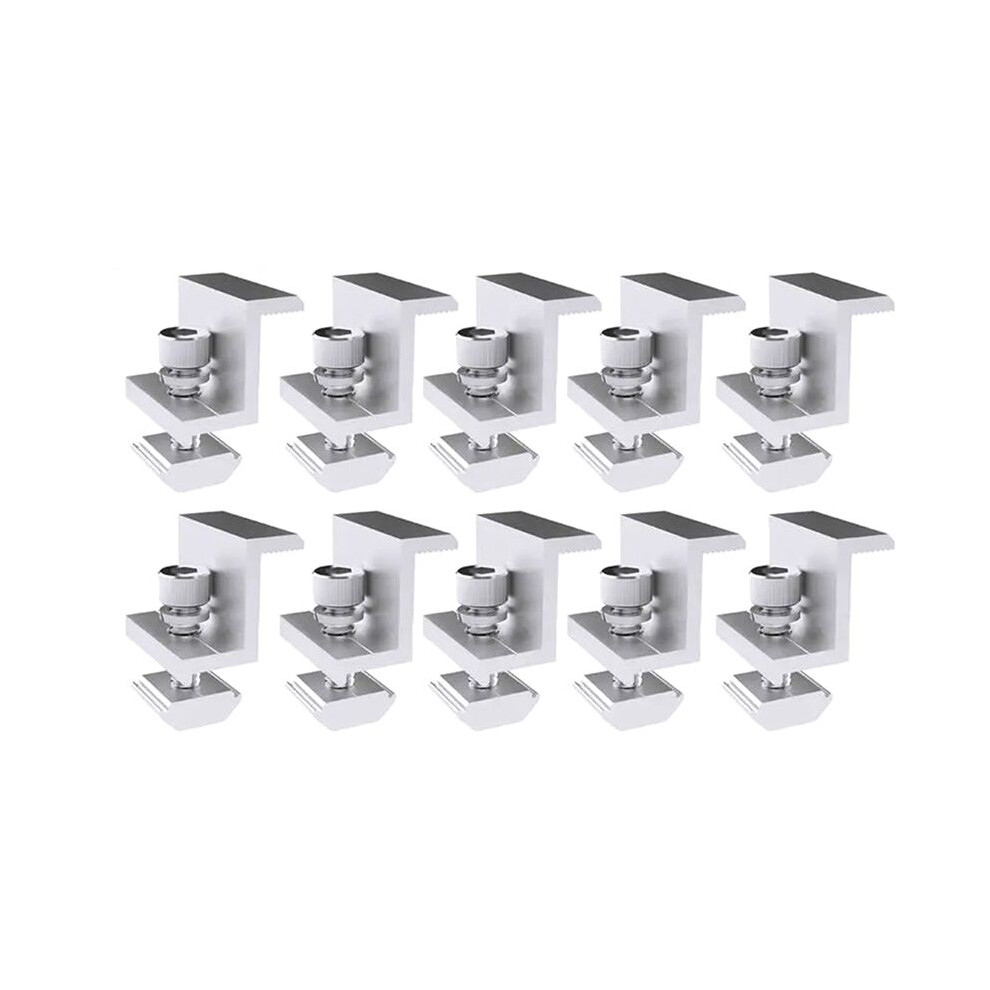 10Pcs Solar Photovoltaic Bracket Aluminum Alloy Clamp For Solar Module Solar Panel Racking Mounts Accessories Pv Clamp C 6033590010405