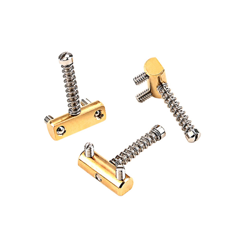 3Pcs Vintage Style Fixed Tele Electric Guitar Bridge Brass Saddles Tl Bridge Guitar Parts 4713147241958