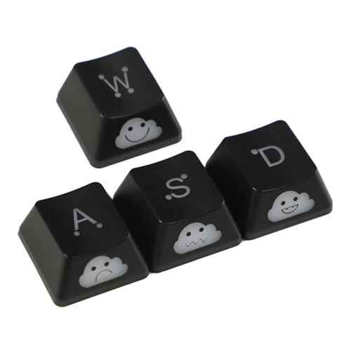 Keycap Set WASD Broadside Lighting Key Cap for Mechanical Keyboard Compatible with MX
