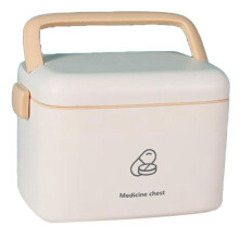 BoîTe de Rangement de MéDicaments MéNagers Capacité Portable Multifonctionnel D'Urgence Debout Stockage de MéDicaments Blanc