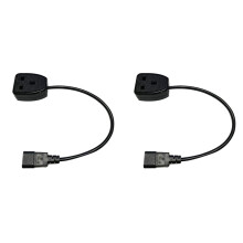2X IEC320 C14 Naar UK BS1363A Outlet Socket, IEC C14 Stekker Naar UK 3Pin Female Socket Power Adapter Kabel voor PDU UPS (1,8 M)
