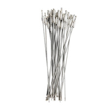 30pcs Stainless Steel Screw Locking Wire Keychain Cable Key Rings Outdoor Accessory