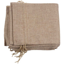 50 Stücke Jute Wein Taschen, 14 x 6 1/4 Zoll Hessischen Weinflasche Geschenk Taschen mit Kordelzug
