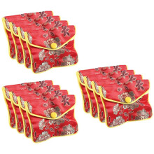 12 En 1 Petite Boîte À Bijoux Bijoux Rouge Sac À Bijoux Soie Brodée Sac de Vêtement Porte-Monnaie