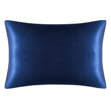 Both Sides Natural Pure Silk Pillowcase for Hair and Skin, 600 Thread Count 50X75cm-Navy