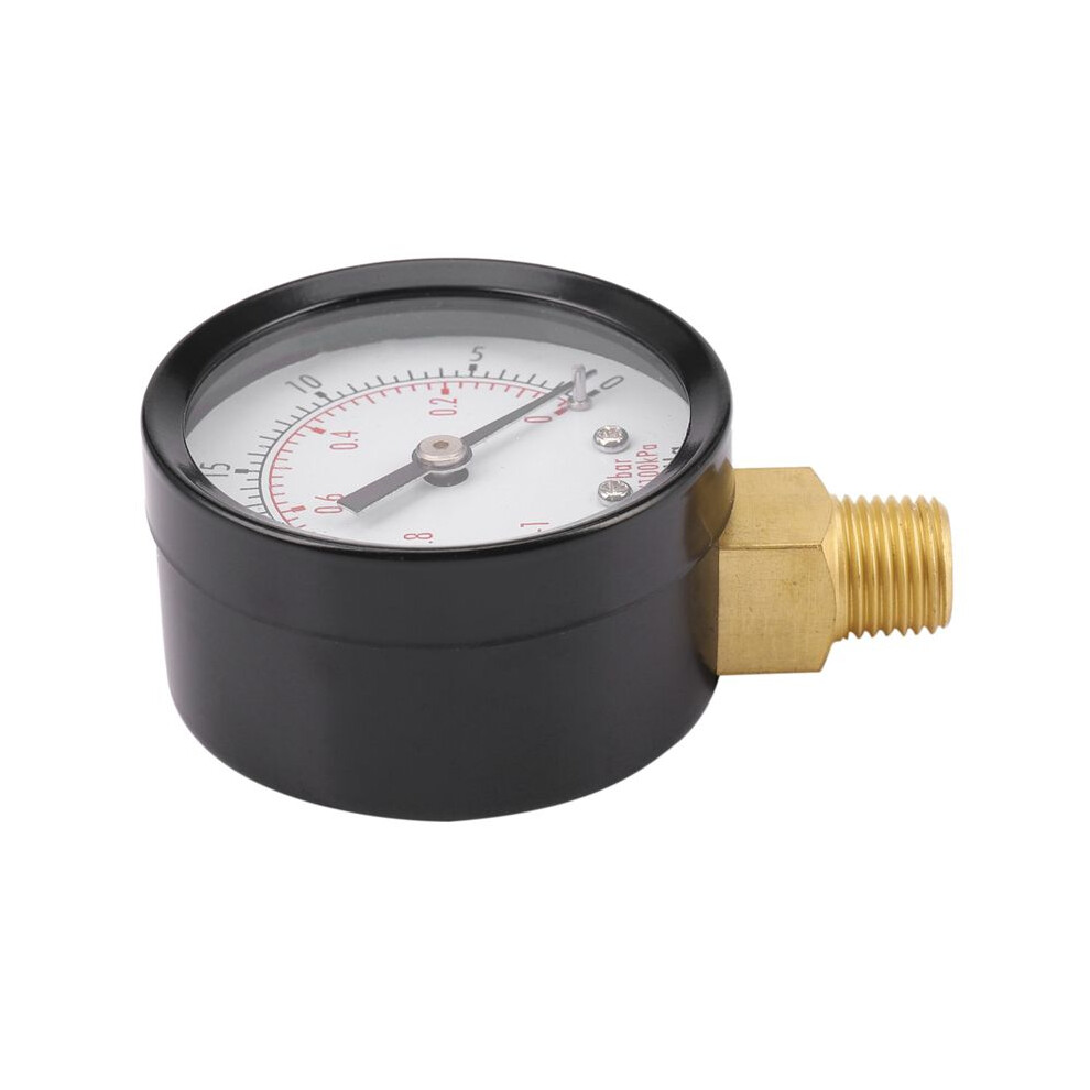 10X Pressure Gauge - 0 - 30Inhg 0 - 1 Bar Dial Air Pressure Gauge Barometer Meters Vacuum Gauge Black 6034080294497