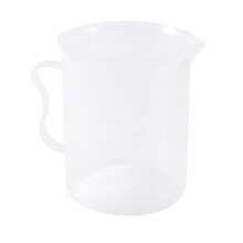 Measuring Jug 250mL Graduated Beaker Clear White Plastic Cup