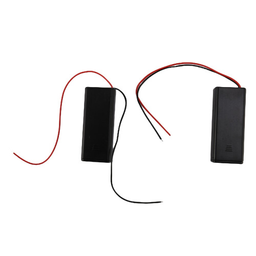 2 x 2 x AAA 3 V Battery Holder Case Box Wire  / OFF  m Cover