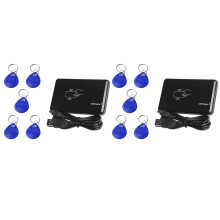 2X Lecteur RFID USB Lecteur de Carte D'Identité Lecteur de Carte Sans Contact pour EM4100