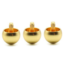 3X Tippe Top Metal Flip Over Top Stainless Steel  Top Amazing Toy Gift, Golden
