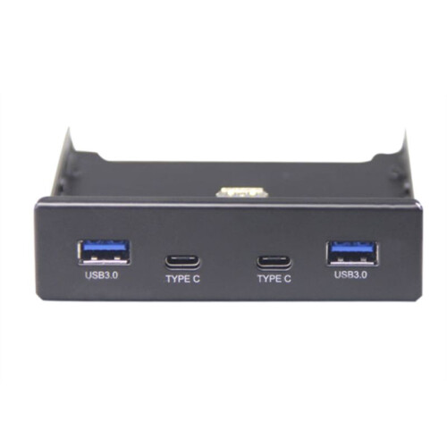 Hub USB Hub USB C Unidade de Disquete de 3,5 Polegadas Painel Frontal 2 Portas USB 3.0 + 2 Portas USB 3.1 Tipo C Conector de 20 Pinos