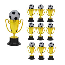 10 Pcs  Trophies with  Soccer , Gold Trophy Award for Party Favors, Props, Rewards
