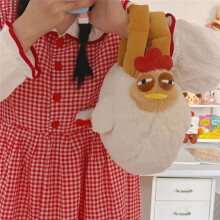 Funny Chick Plush Bag Ugly Chicken Shape Handbag Hen Shape Handbag Shoulder Bag Suitable for Girls Birthday Gifts