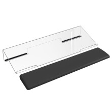 Tastaturständer Aus Acryl, Transparent, Ergonomisch, Neigbar, für Verbessertes Tippen - Schreibtisch-/Laptop-Tastatur-Fußheber B