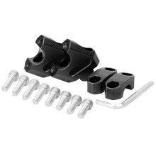 Motorcykel 22 mm Handtag Riser Bar Kit Höjd Ökning Av Bashöjd Ökning och Bakåtförskjutning för 22 mm Handtag Svart
