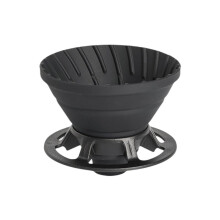 Silicone Foldable Coffee Dripper Reusable with Holder Coffee Filter Cup Space-Saving Foldable Coffee Funnel Outdoor,A