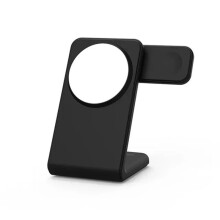 Support de Chargeur Sans Fil Pliable 3 en 1 pour 15/14 et Watch S8/7 Station de Charge Rapide Magnétique Noir et Blanc