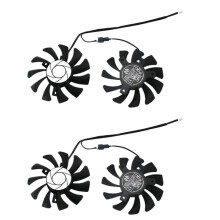 HA8010H12F-Z 75MM 2Pin GTX1050Ti GPU Cooler DUAL Fan for MSI Geforce GTX 1050Ti GTX-1050-Ti-4GT-OC(4Pcs)
