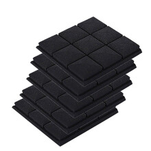 Akustikschaumplatten, 5Er-Pack 30 X 30 X 5 Cm Mushroom Studio Wedge Tiles, Sound Panels Schalldichte Schaumstoffplatten, Schwarz