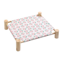 Cat and Dog Hammock Bed Wooden Cat Hammock Elevated Cooling Bed Detachable Portable Indoor Outdoor Pet Bed Suitable A