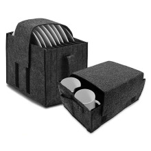 Set of 2 Motorhome Plate Holders, Motorhome Plate Holder,  Cup Holder, Camping, Cup Holder Camping Dark Gray
