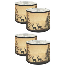 Lamp Shades Set of 4,Fabric Lampshades with Deers for Table Lamps,Floor Lamps,Replacement Lampshades