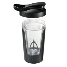 Electric Shake Cup Automatic Mixing Cup Coffee Milk Cup Portable Mixer Rotating Water Cup Black