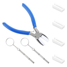 Alicates Nailon Herramientas para Hacer Joyas Alicates Acero Al Carbono Herramientas Alicates Nailon Suave Alicates Doble Mandíbula Plana Nailon para
