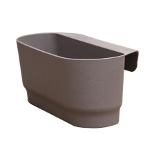 Semi Circular Wall Hanging Railing Flower Plastic Pots Baskets Suitable for Balcony Fence Garden Outdoor Indoor B